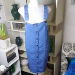 Derek Heart Blue Denim Jumpsuit